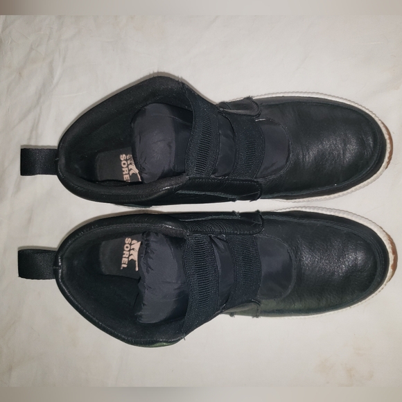 Sorel Black Leather Athletic Booties - Picture 7 of 11